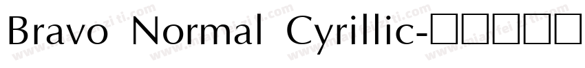 Bravo Normal Cyrillic字体转换